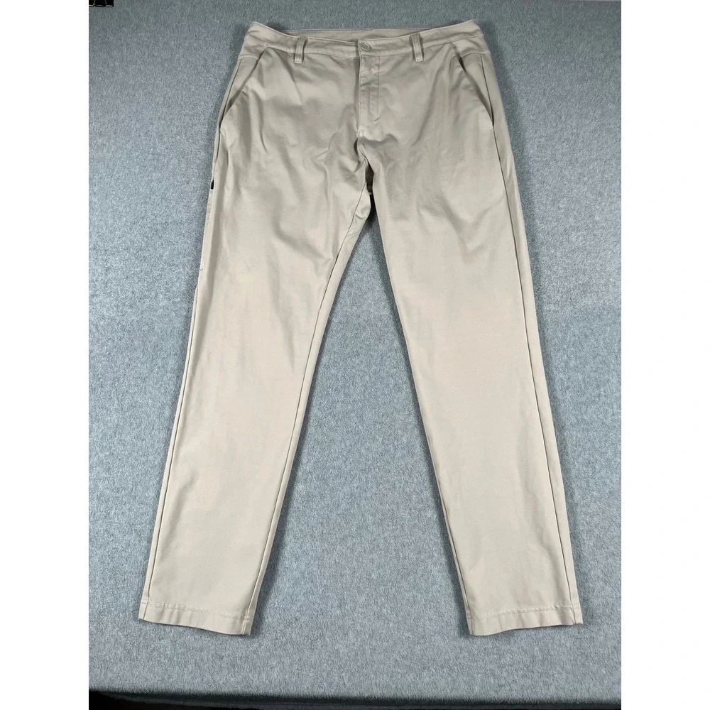 BYLT Premium Basics Everyday Pant 2.0 Slim Fit Khaki Mens 36 (34) Stretch Chino